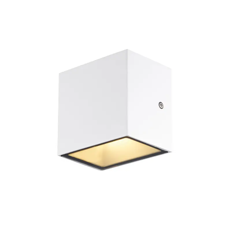 SITRA CUBE, applique extérieure, S, simple, blanc, LED, 6,2W, 3000K/4000K, IP44, CCT Switch