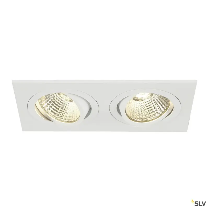NEW TRIA 155, encastré de plafond intérieur, double, blanc, LED, 14W, 2700K, clips ressorts