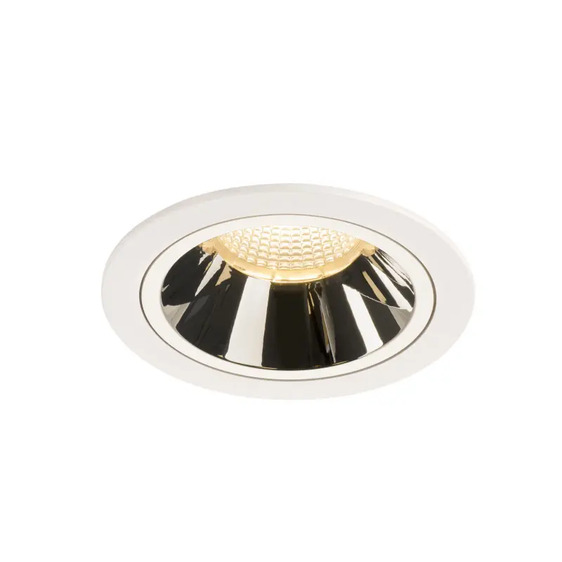 NUMINOS® L, encastré de plafond intérieur, 55 deg , blanc/chrome, LED, 25,41W, 3000K, IP20/IP44