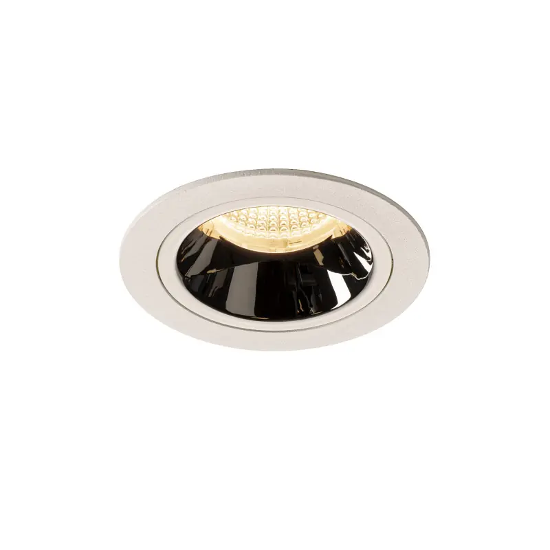 NUMINOS® M, encastré de plafond intérieur, 55 deg , blanc/chrome, LED, 17,55W, 3000K, IP20/IP44