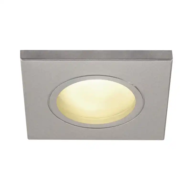 DOLIX OUT, encastré de plafond intérieur/extérieur, carré, gris, GU10/QPAR51, 50W max, IP65