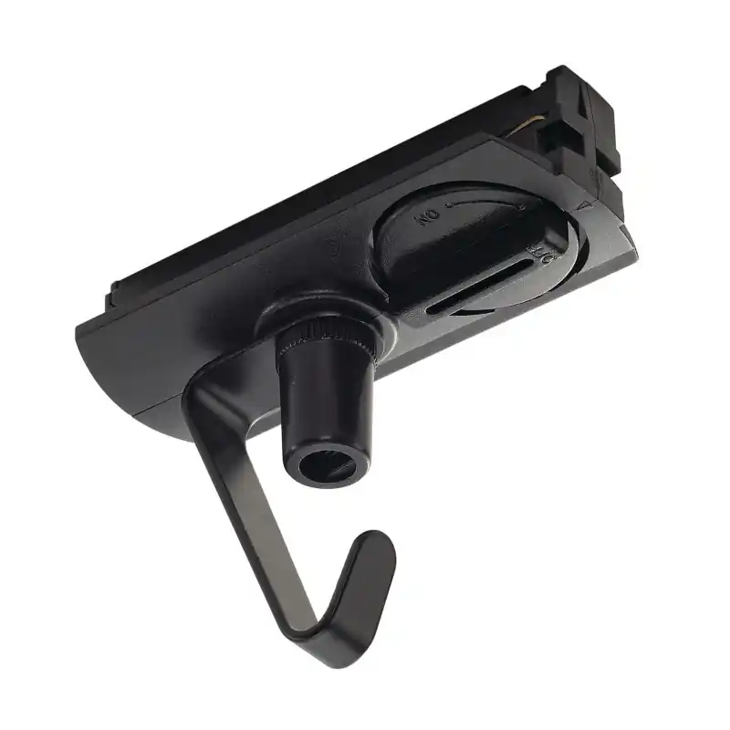Adaptateur pour suspension, avec crochet, intérieur, pour rail 1 allumage à encastrer, noir