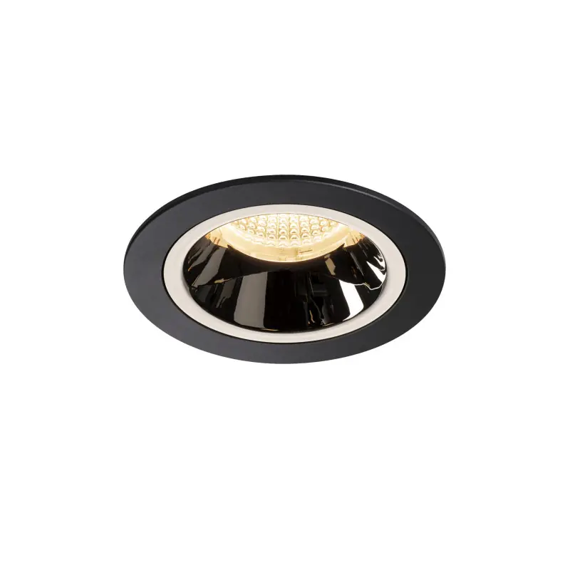 NUMINOS® M, encastré de plafond intérieur, 20 deg , noir/chrome, LED, 17,55W, 3000K, IP20/IP44