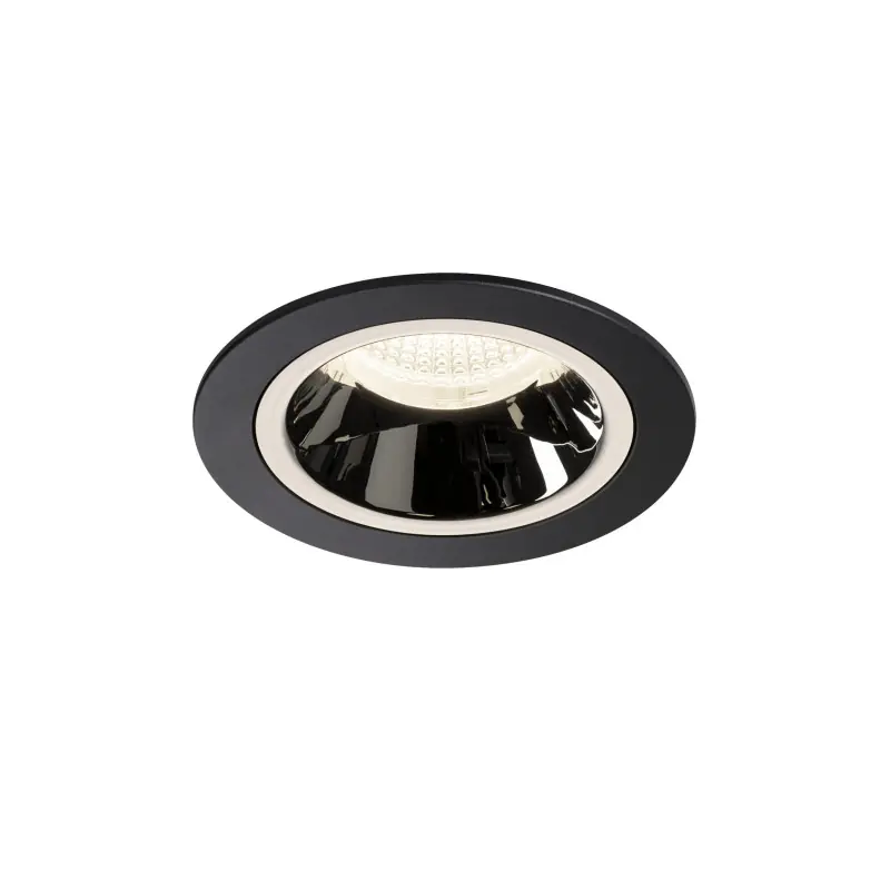 NUMINOS® M, encastré de plafond intérieur, 55 deg , noir/chrome, LED, 17,55W, 4000K, IP20/IP44