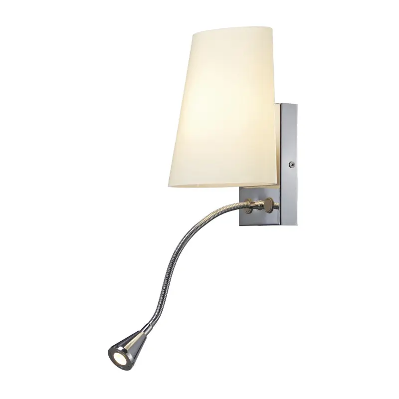 COUPA FLEX, applique intérieure, liseuse, chrome/blanc, G9/QT14, 42W max, LED, 3,4W, 3000K