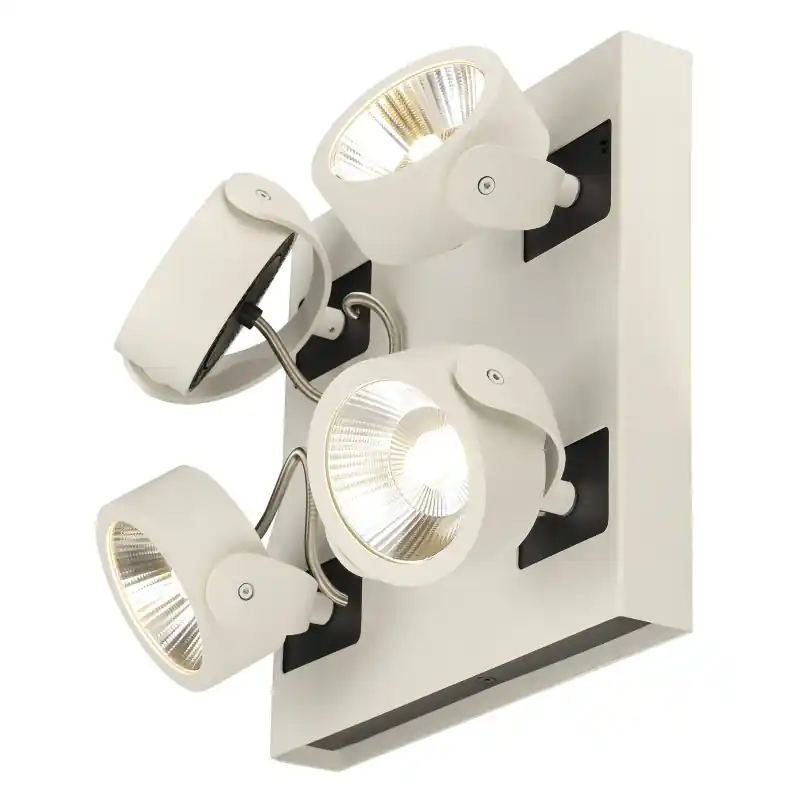 KALU, applique et plafonnier intérieur, quad, carré, blanc/noir, LED, 60W, 3000K, variable
