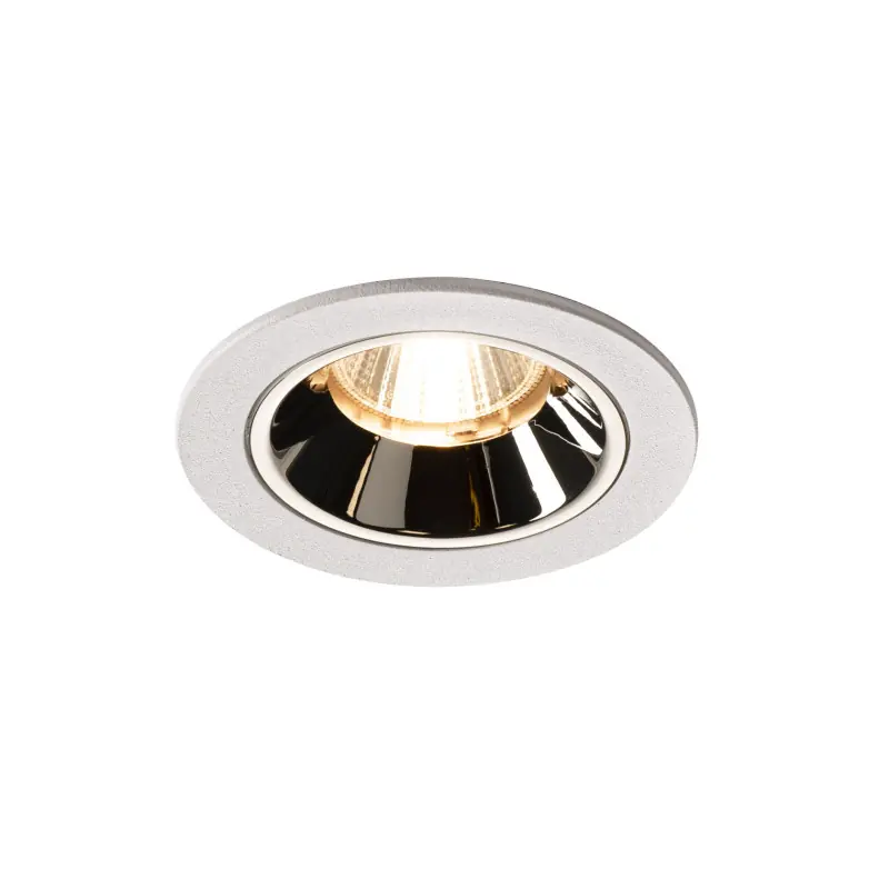 NUMINOS® S, encastré de plafond intérieur, 20 deg , blanc/chrome, LED, 8,6W, 2700K, IP20/IP44
