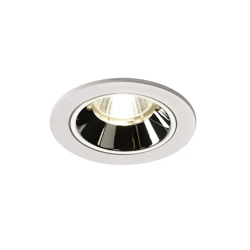 NUMINOS® S, encastré de plafond intérieur, 40 deg , blanc/chrome, LED, 8,6W, 4000K, IP20/IP44