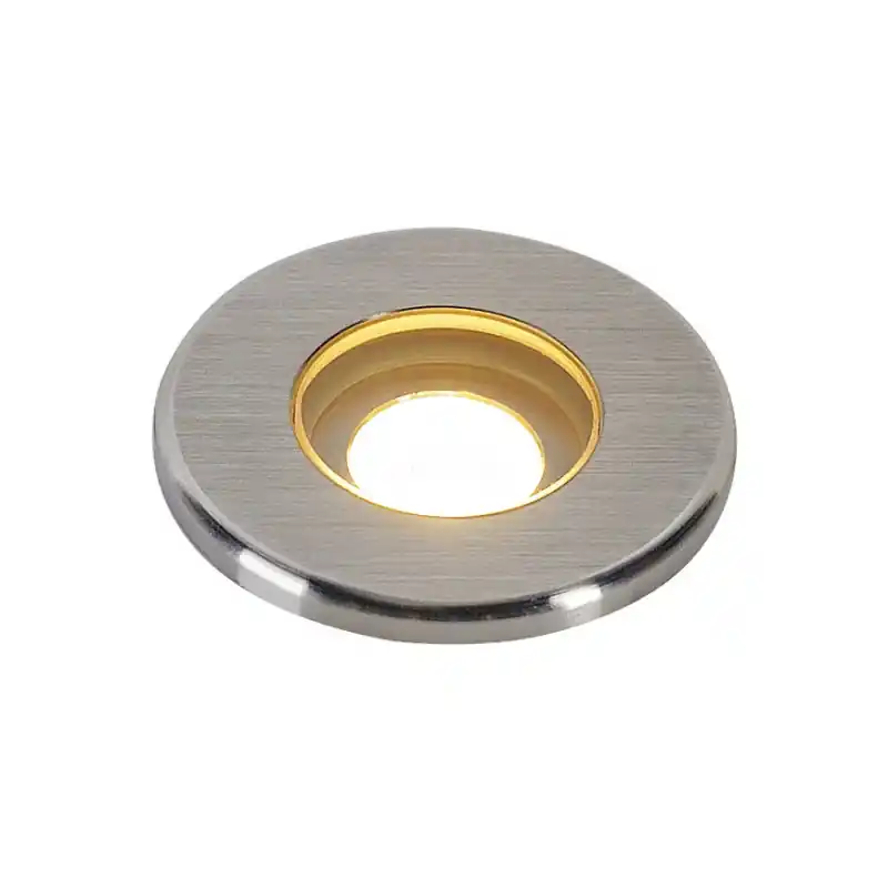 DASAR® 370, encastré de sol extérieur, rond, inox brossé, LED, 2W, 3000K, IP67, inox 316