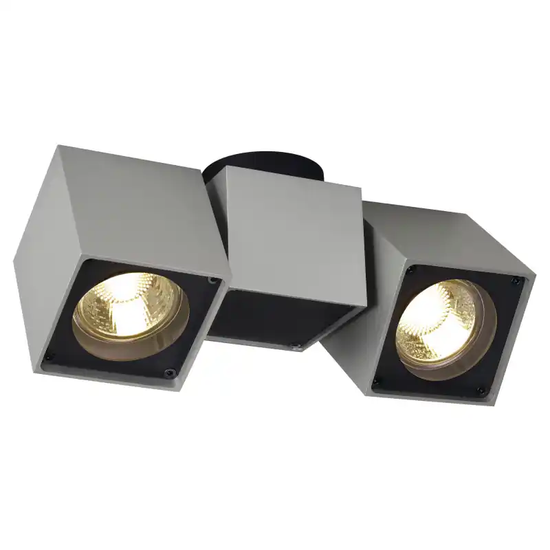 ALTRA DICE, applique et plafonnier intérieur, double, gris/noir, GU10/QPAR51, 2x 50W max