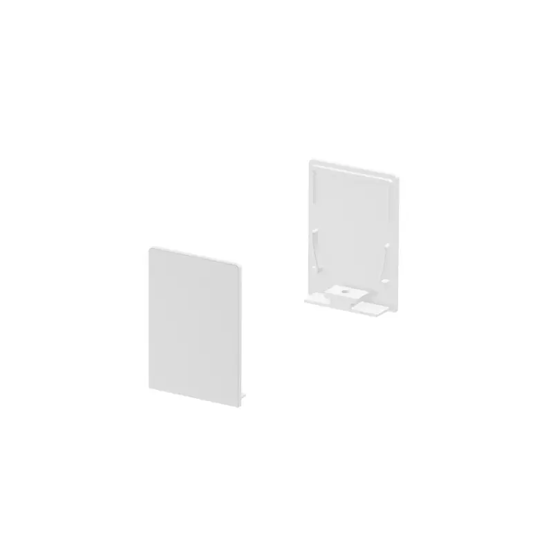 GRAZIA 20, embouts pour profil en saillie standard, avec diffuseur haut, blanc, 2 pièces