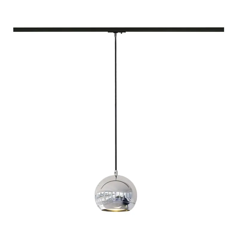 LIGHT EYE® 150, suspension pour rail 1 allumage intérieur, chrome, GU10/QPAR111, 75W max