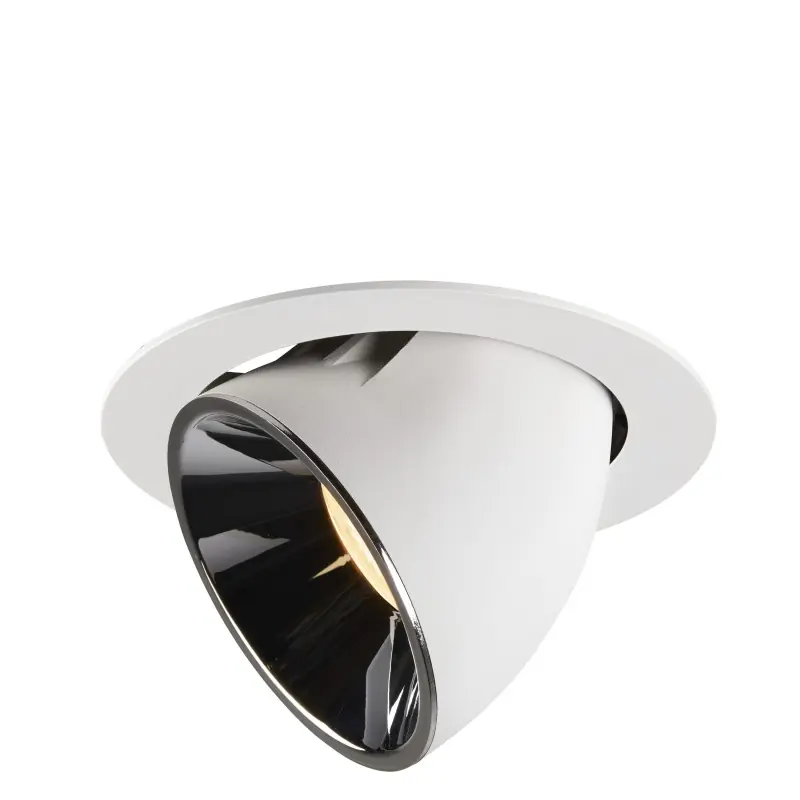 NUMINOS® GIMBLE XL, encastré de plafond intérieur, 40 deg , blanc/chrome, LED, 37,4W, 3000K
