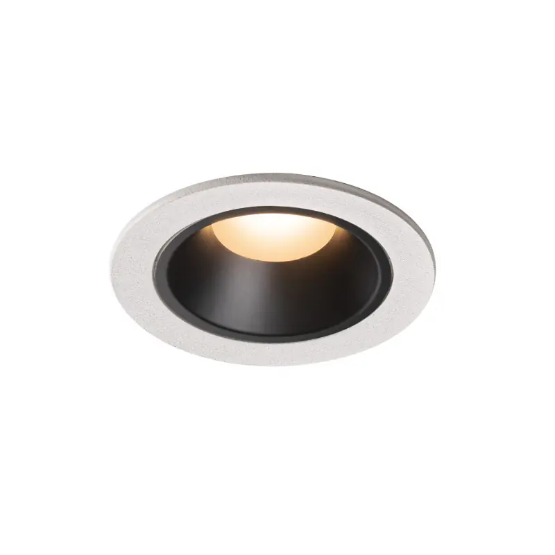 NUMINOS® S, encastré de plafond intérieur, 40 deg , blanc/noir, LED, 8,6W, 2700K, IP20/IP44