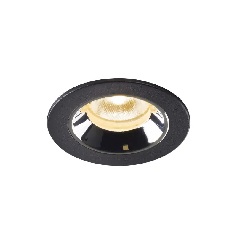 NUMINOS® XS, encastré de plafond intérieur, 55 deg , noir/chrome, LED, 7W, 3000K, IP20/IP44