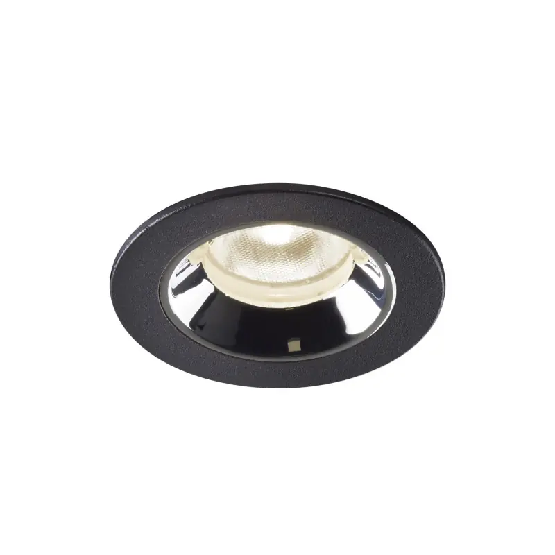 NUMINOS® XS, encastré de plafond intérieur, 55 deg , noir/chrome, LED, 7W, 4000K, IP20/IP44