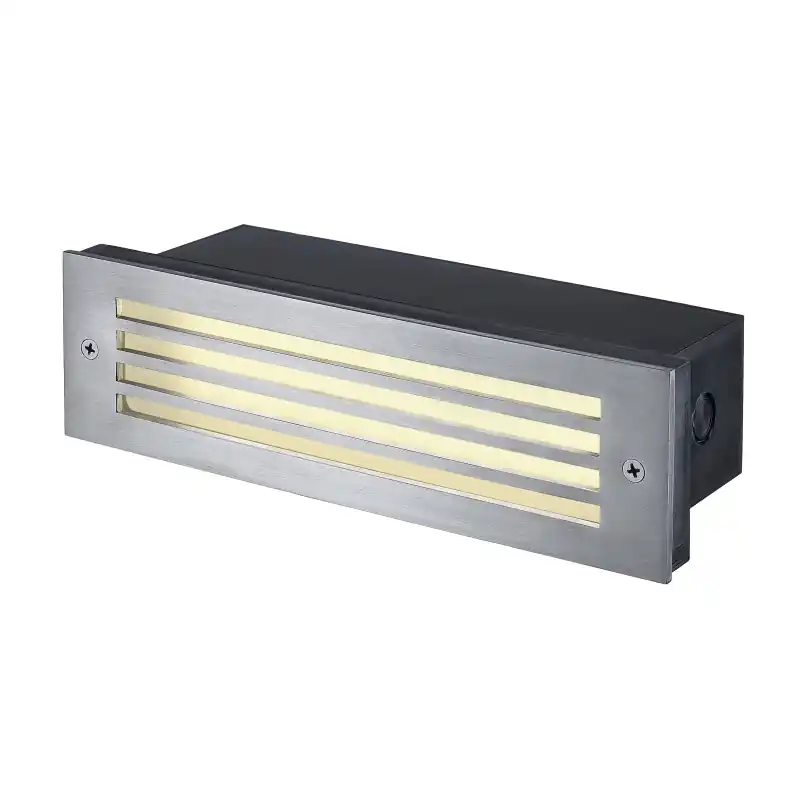 BRICK MESH, encastré mural extérieur, inox, LED, 3,7W, 3000K, IP54, collerette inox 316