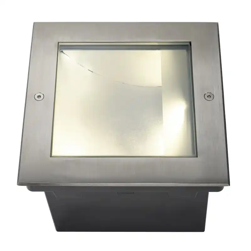 DASAR® 255, encastré de sol extérieur, inox, LED, 34W, 3000K, IP67, collerette inox 316