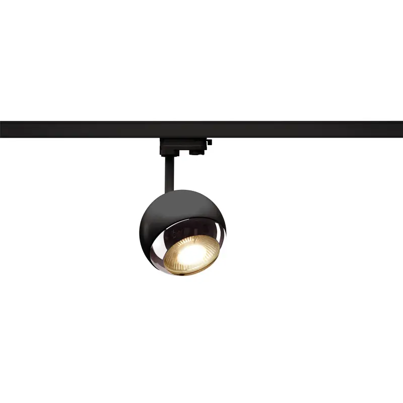 LIGHT EYE® 150 TRACK, spot pour rail 3 allumages intérieur, noir, GU10/QPAR111, 75W max