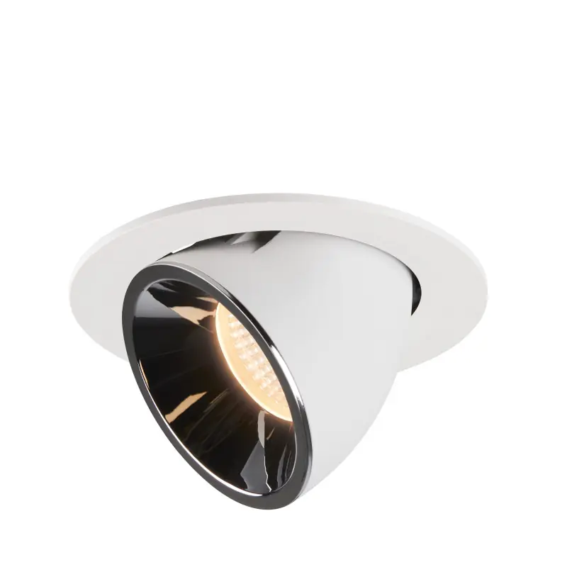 NUMINOS® GIMBLE L, encastré de plafond intérieur, 20 deg , blanc/chrome, LED, 25,4W, 2700K