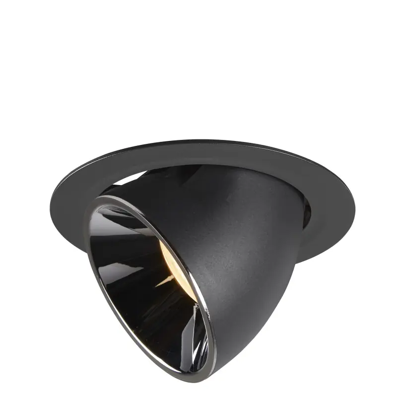 NUMINOS® GIMBLE XL, encastré de plafond intérieur, 20 deg , noir/chrome, LED, 37,4W, 3000K
