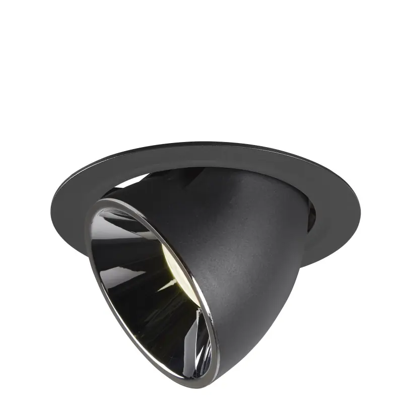 NUMINOS® GIMBLE XL, encastré de plafond intérieur, 40 deg , noir/chrome, LED, 37,4W, 4000K