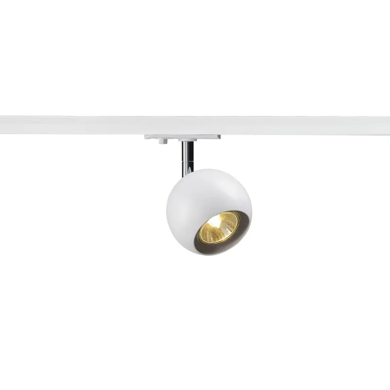 LIGHT EYE® 90, spot pour rail 1 allumage intérieur, blanc/chrome, GU10/QPAR51, 50W max