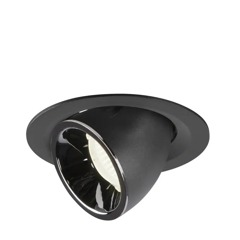 NUMINOS® GIMBLE M, encastré de plafond intérieur, 40 deg , noir/chrome, LED, 17,5W, 4000K