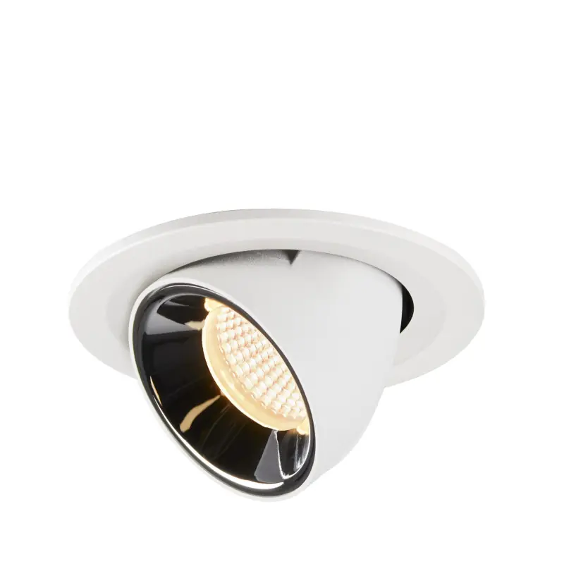 NUMINOS® GIMBLE S, encastré de plafond intérieur, 40 deg , blanc/chrome, LED, 8,6W, 3000K