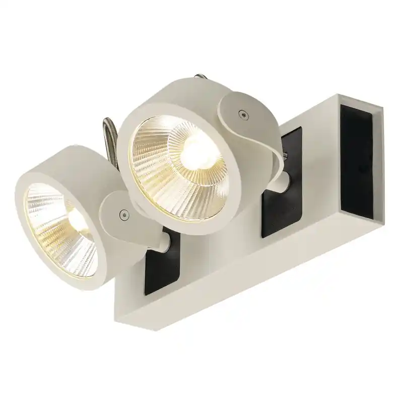KALU, applique et plafonnier intérieur, double, blanc/noir, LED, 31W, 3000K, variable