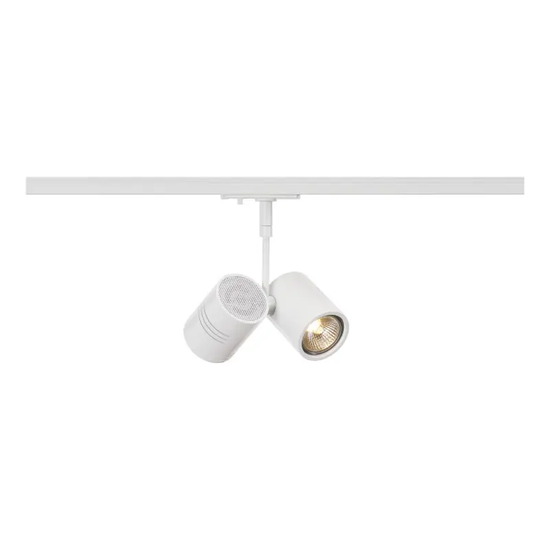 BIMA, spot pour rail 1 allumage intérieur, double, blanc mat, GU10/QPAR51, 2x 50W max