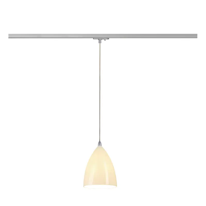 TONGA®, suspension pour rail 1 allumage intérieur, gris/blanc opale, E14/C35, 60W max