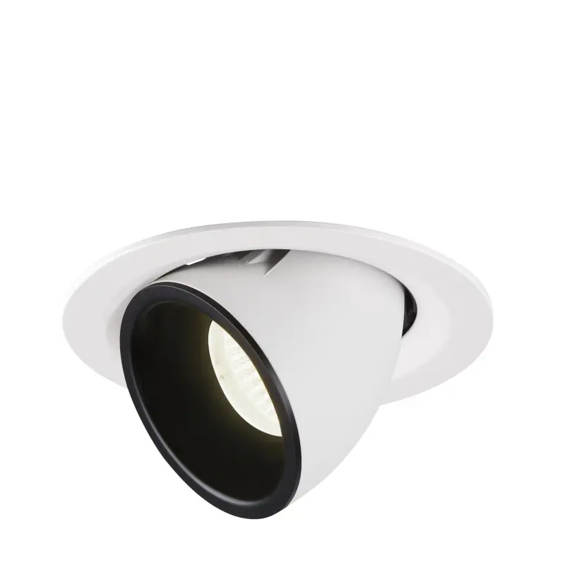 NUMINOS® GIMBLE M, encastré de plafond intérieur, 40 deg , blanc/noir, LED, 17,5W, 4000K