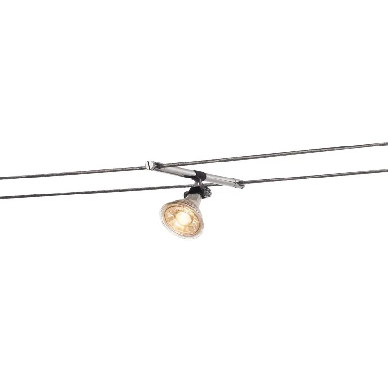COSMIC, spot pour câble tendu T.B.T. TENSEO intérieur, chrome, GX5.3/QR-C51, 35W max