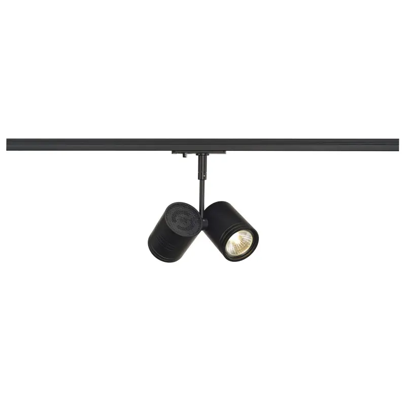 BIMA, spot pour rail 1 allumage intérieur, double, noir mat, GU10/QPAR51, 2x 50W max
