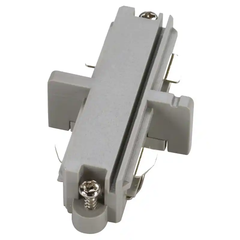 Connecteur longitudinal électrique, pour rail 1 allumage en saillie, intérieur, gris