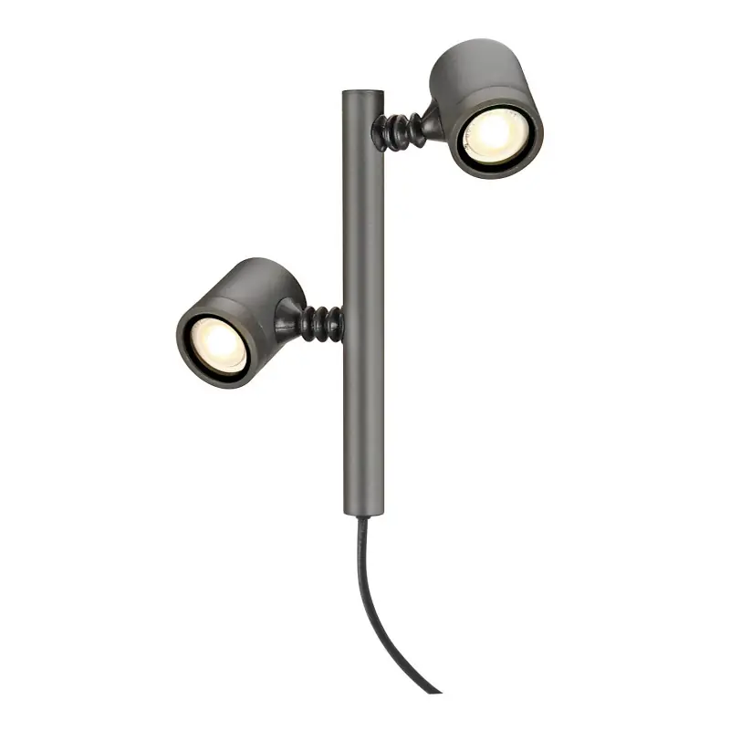 MYRA SPOT, borne à composer extérieure, double, anthracite, GU10, 2x 4,5W max, IP44