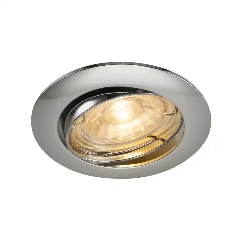 PIKA, encastré de plafond intérieur, rond, orientable, chrome, GU10/QPAR51, 50W max
