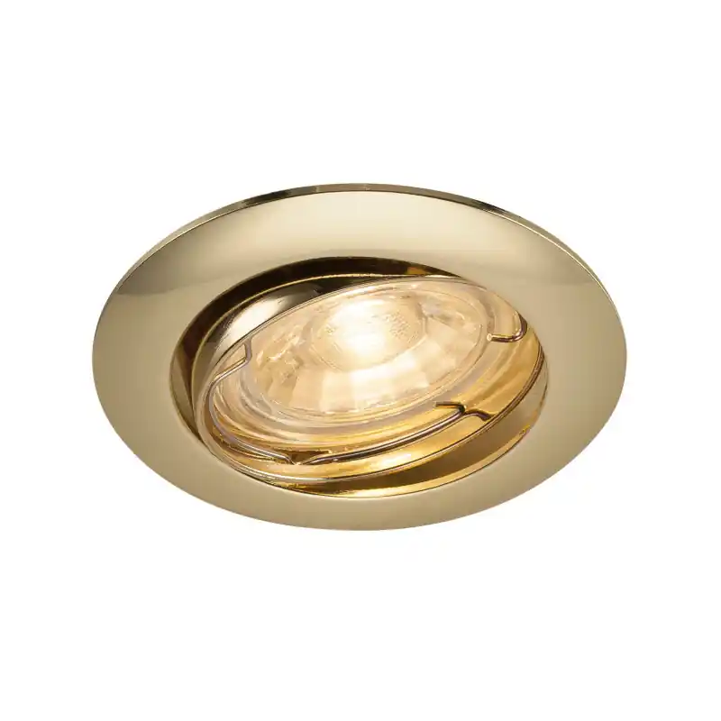 PIKA, encastré de plafond intérieur, rond, orientable, laiton, GU10/QPAR51, 50W max