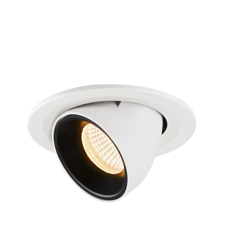 NUMINOS® GIMBLE S, encastré de plafond intérieur, 40 deg , blanc/noir, LED, 8,6W, 3000K