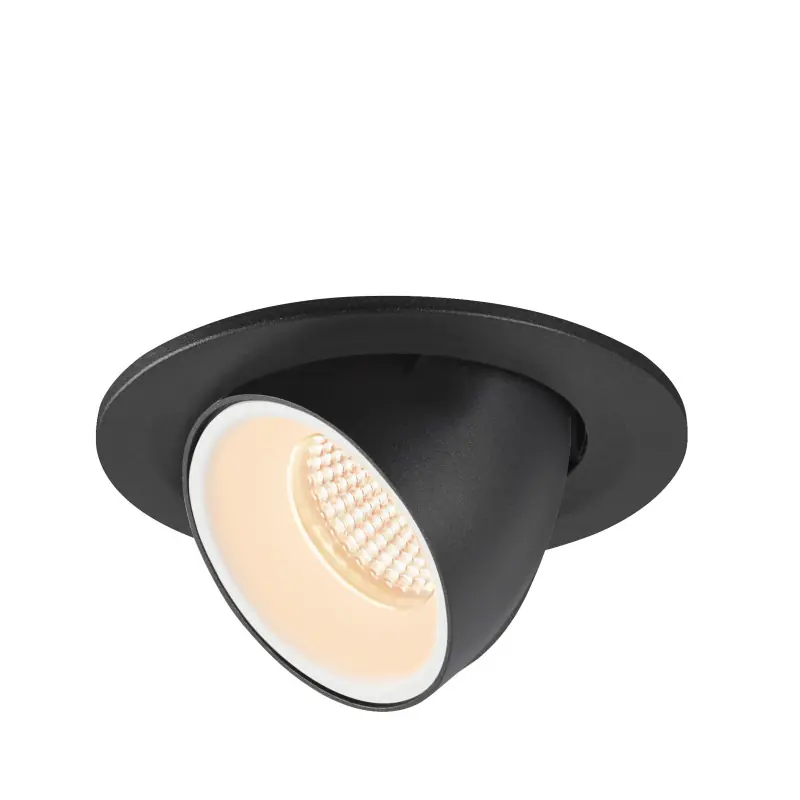 NUMINOS® GIMBLE S, encastré de plafond intérieur, 55 deg , noir/blanc, LED, 8,6W, 2700K