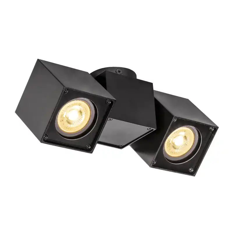 ALTRA DICE, applique et plafonnier intérieur, double, noir, GU10/QPAR51, 2x 50W max