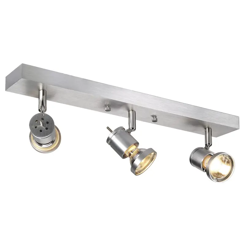 ASTO, applique et plafonnier intérieur, triple, alu brossé, GU10/QPAR51, 3x 75W max