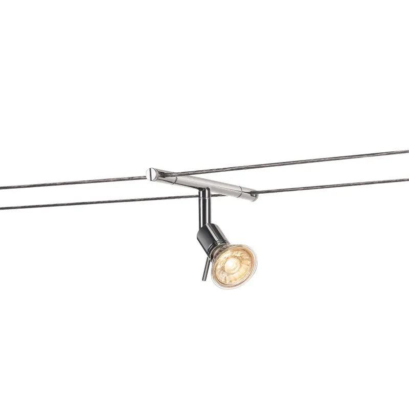 SYROS, spot pour câble tendu T.B.T. TENSEO intérieur, chrome, GX5.3/QR-C51, 50W max