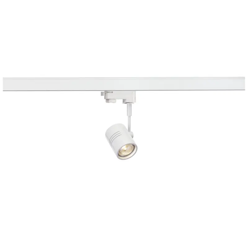 BIMA, spot pour rail 3 allumages intérieur, simple, blanc mat, GU10/QPAR51, 50W max