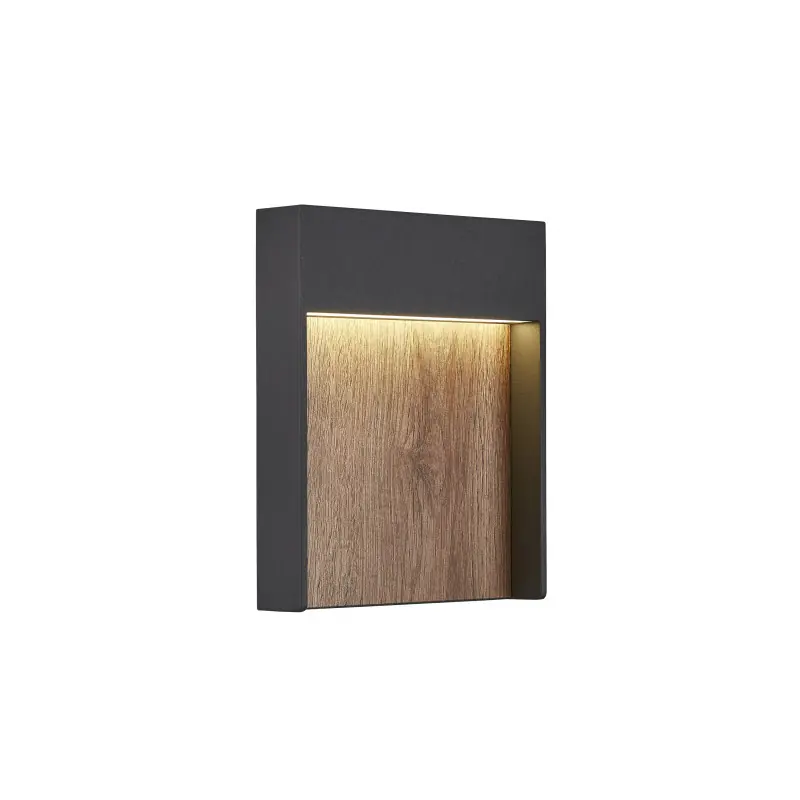 FLATT, applique extérieure, anthracite/imitation bois, LED, 14W, 3000K/4000K, IP65