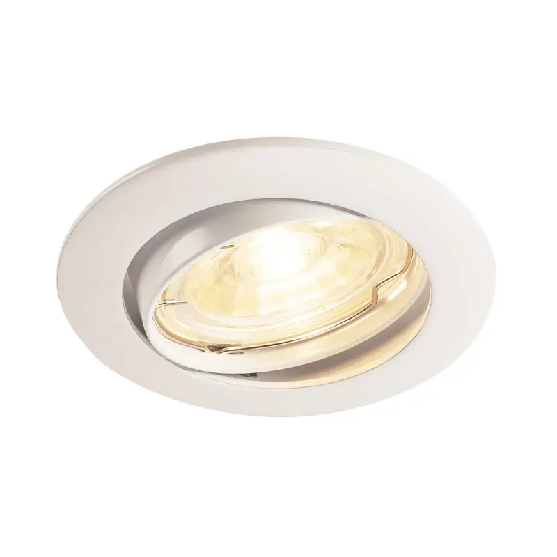PIKA, encastré de plafond intérieur, rond, orientable, blanc, GU10/QPAR51, 50W max