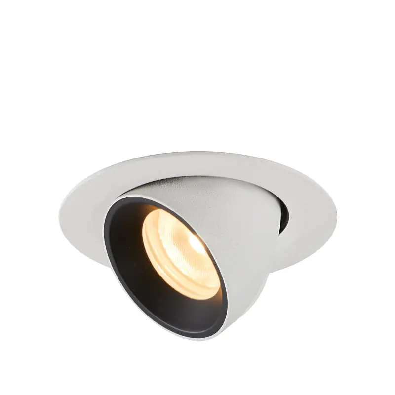 NUMINOS® GIMBLE XS, encastré de plafond intérieur, 20 deg , blanc/noir, LED, 7W, 3000K