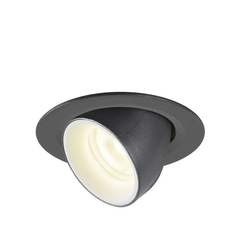 NUMINOS® GIMBLE XS, encastré de plafond intérieur, 20 deg , noir/blanc, LED, 7W, 4000K