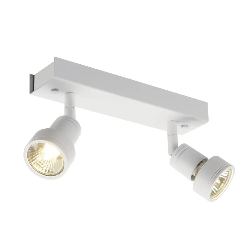 PURI, applique et plafonnier intérieur, double, blanc mat, GU10/QPAR51, 2x 50W max